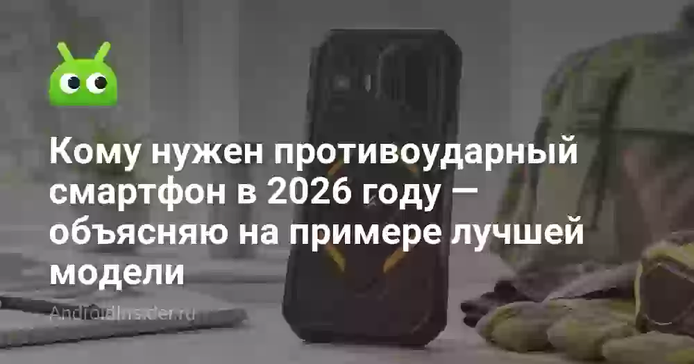 Кому нужен противоударный смартфон в 2026 году — объясняю на примере лучшей модели