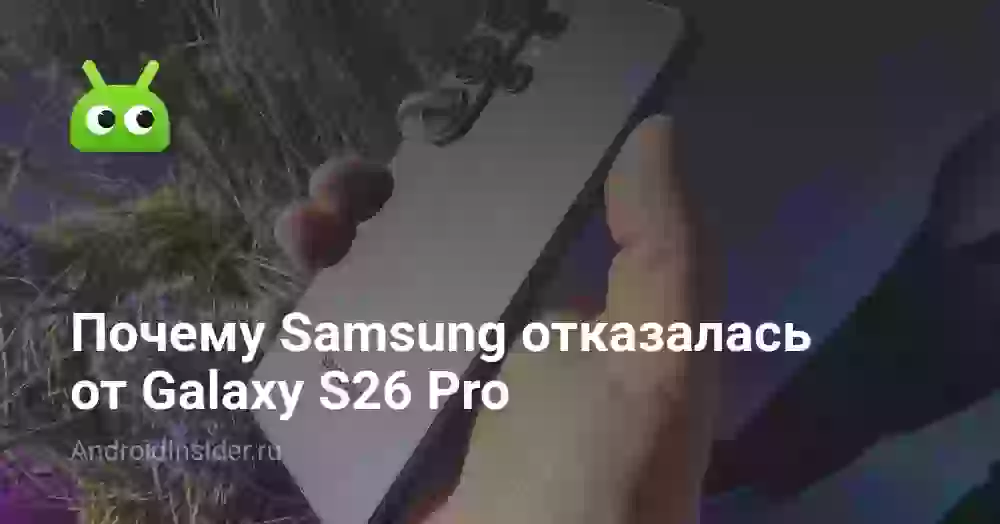 Почему Samsung отказалась от Galaxy S26 Pro
