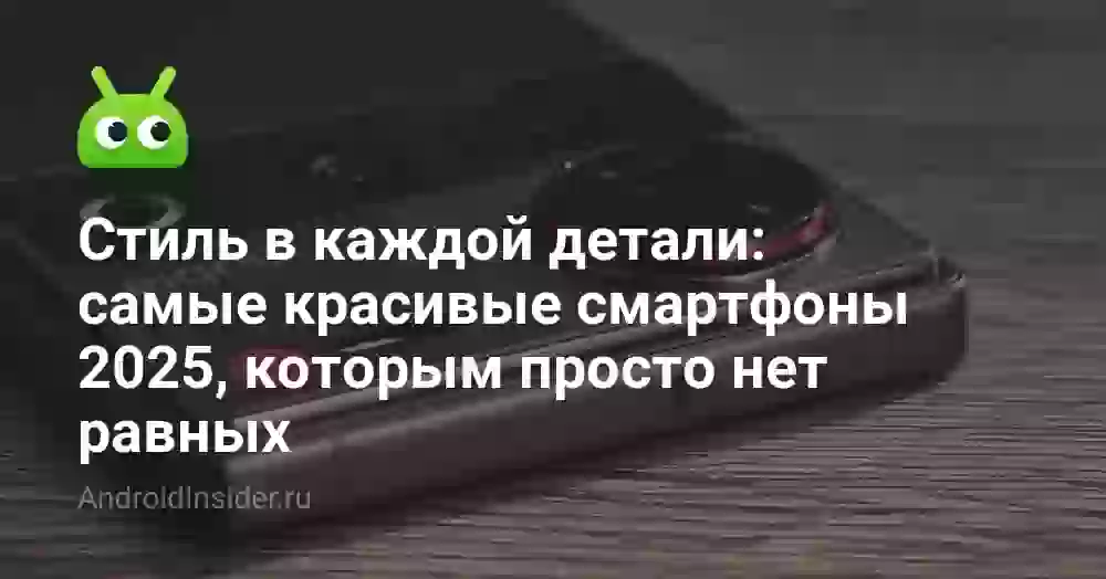 Стиль в каждой детали: самые красивые смартфоны 2025, которым просто нет равных