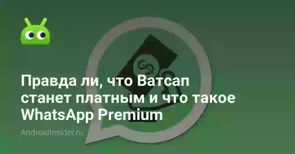 Правда ли, что Ватсап станет платным и что такое WhatsApp Premium